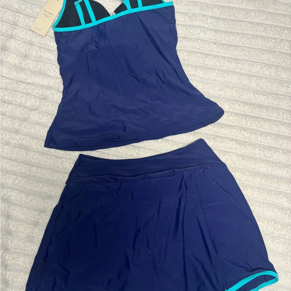 Elegant Navy and Aqua Bikini Set